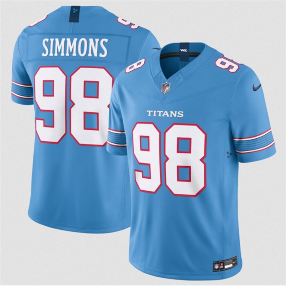 Can Select Mens Youths  Jeffery Simmons Light Blue Stitched Jersey Vapor